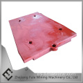 Placa de revestimiento de fundición de acero de acero de alto manganeso resistente al desgaste